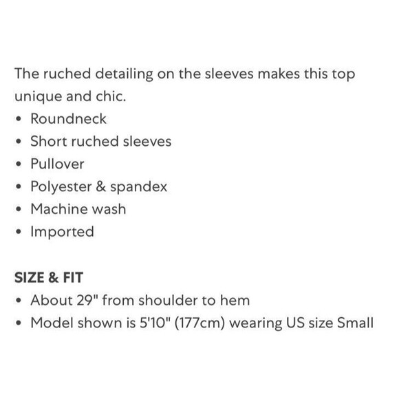 DKNY Printed Ruched Top Size Small - Picture 4 of 14